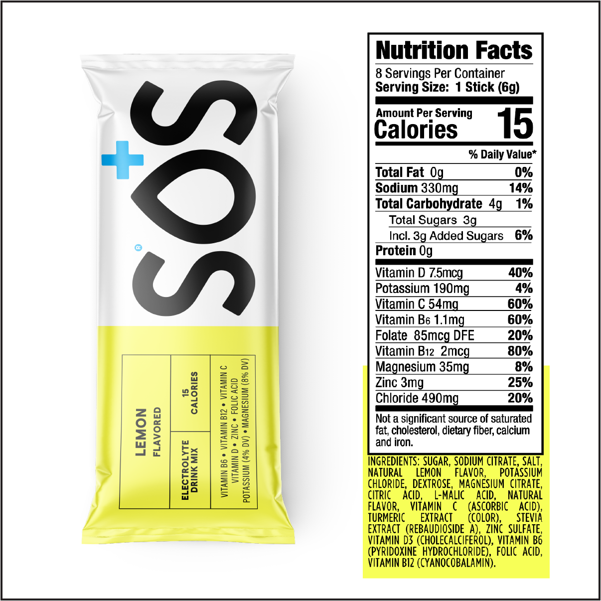 SOS Daily Vitamin Enhanced Lemon Flavour